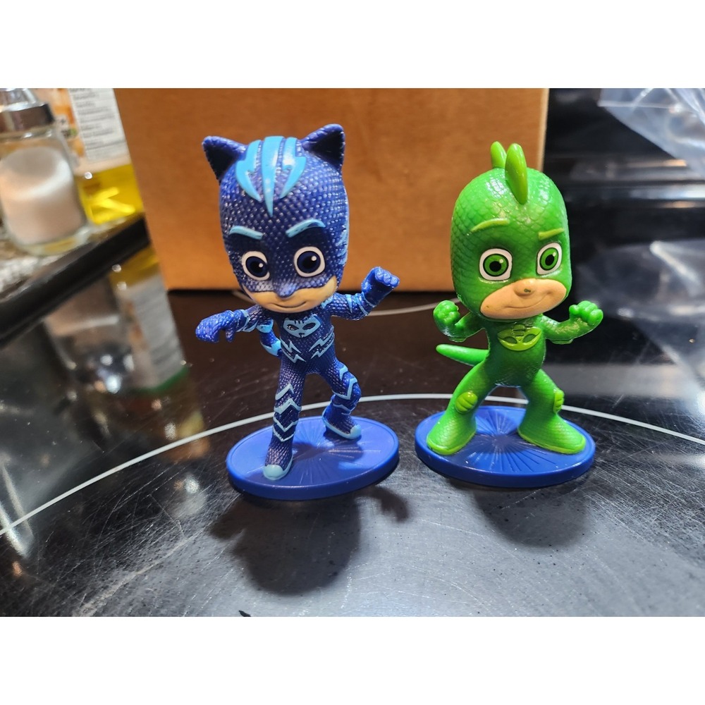 Just Play~PJ Masks Super Hero~Catboy & Gekko~Cake Toppers~Imagination Fun